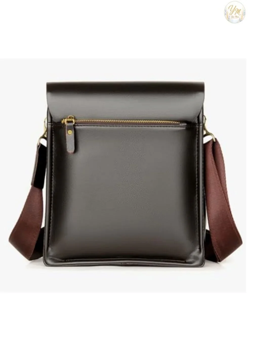 PU Leather Crossbody Messenger Bag with Adjustable Strap for Travel Work